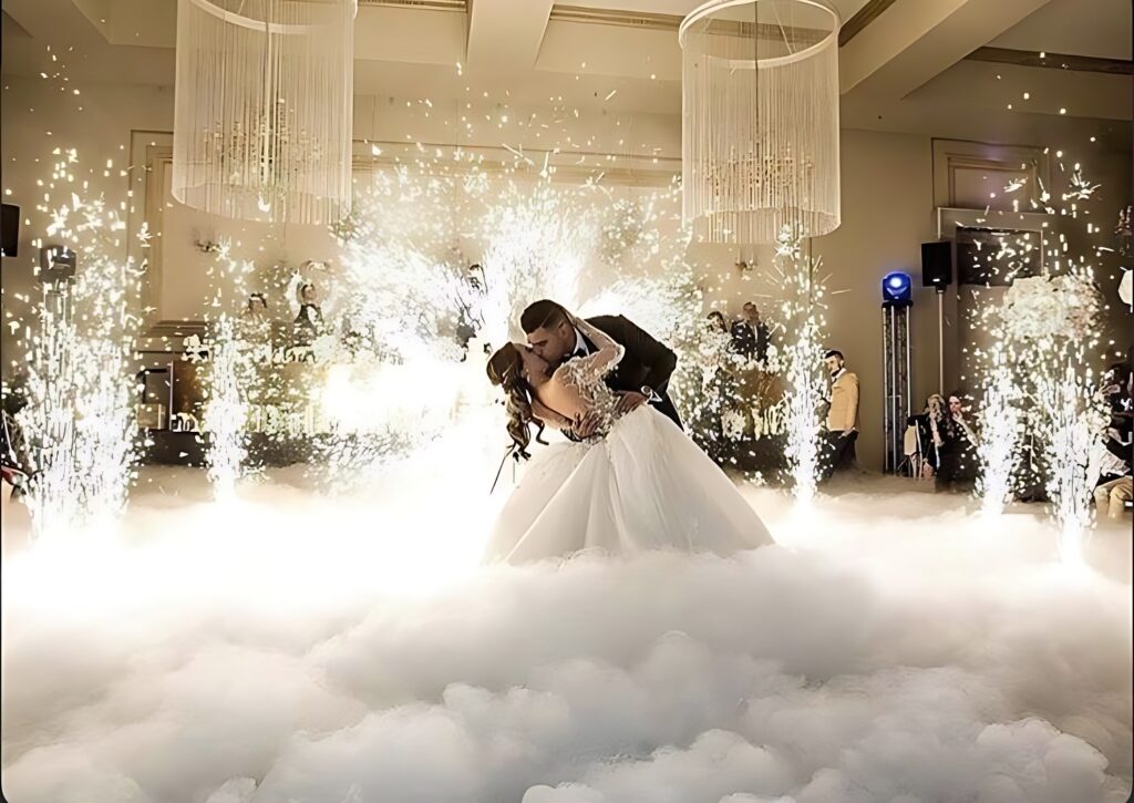 Dancing on the clouds with sparklers
